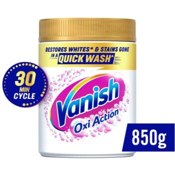 Vanish Gold Oxi-Action Fabric Stain Remover Powder Whites (850g)