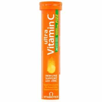 Vitabiotics Ultra Vitamin C Effervescent Orange Tablets (20 x 1000mg)