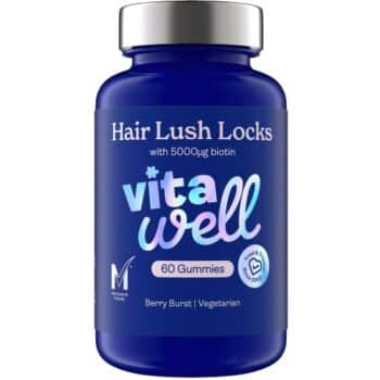 Vitawell Lush Locks Hair Gummies 60 Berry Burst Flavour (60)