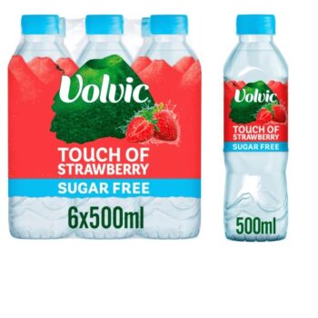 Volvic Touch Of Fruit Sugar Free Strawberry Flavoured Water (6 x 500ml)