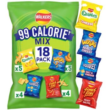 Walkers 99 Calorie Mix Multipack Snacks Crisps (18)