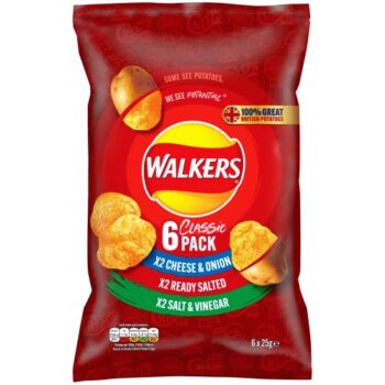 Walkers Classic Variety Multipack Crisps (6 x 25g)