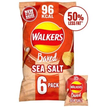 Walkers Oven Baked Sea Salt Multipack Snacks (6 x 22g)