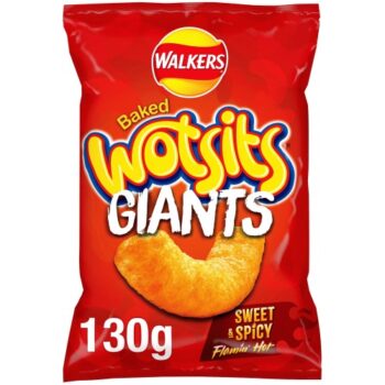 Walkers Wotsits Giants Flamin' Hot Sharing Snacks Crisps (130g)
