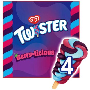Wall's Twister Berry-Licious Ice Lollies (4 x 70ml)
