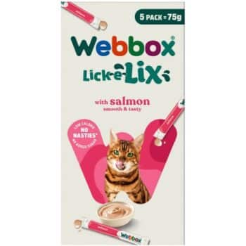 Webbox Lick-e-Lix Salmon Cat Treats (5 x 75g)
