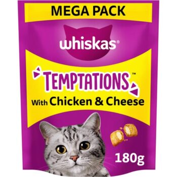 Whiskas Temptations Adult Cat Treats with Chicken & Cheese