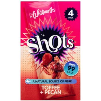 Whitworths Toffee & Pecan Shots Snack Pack (4 x 25g)
