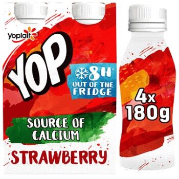 Yop Strawberry Yoghurt Drink (4 x 180g)
