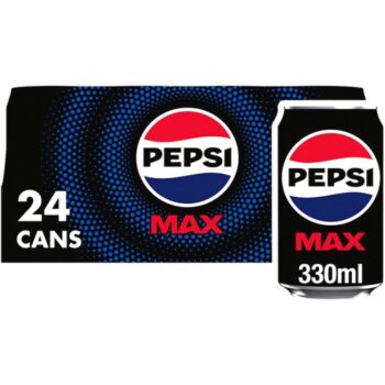 Pepsi Max No Sugar Cola Can (24 x 330ml)