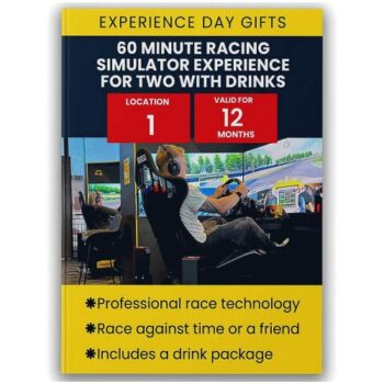 60 Minute Racing Simulator Experience for Two with Drinks Gift Experience