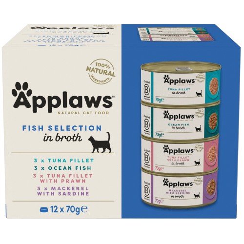 Applaws Cat Tin Multipack Fish Collection (12 x 70g)