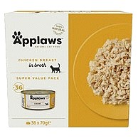 Applaws Natural Wet Cat Food Chicken Breast In Broth Valuepack (36 x 70g)