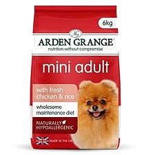 Arden Grange Dry Mini Adult Dog Food With Fresh Chicken And Rice (6kg)