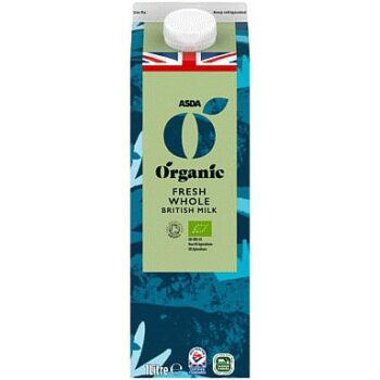 ASDA Organic Fresh Whole British Milk (1 Litre)