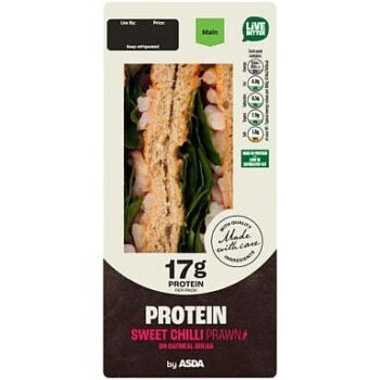 ASDA Protein Sweet Chilli Prawn on Oatmeal Bread