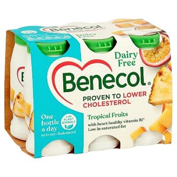 Benecol Dairy Free Tropical Yogurt Drink Soya & Cholesterol Lowering (6 x 65.5g)