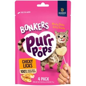 Bonkers Purrpops Chicky Licks Cats Treats (4 x 1.4g)