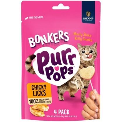 Bonkers Purrpops Chicky Licks Cats Treats (4 x 1.4g)