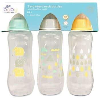 Boots Baby Standard Neck Bottle Patterned (3 x 260ml)