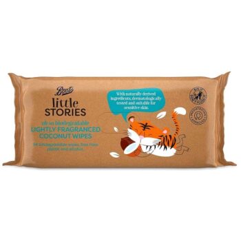 Boots Little Stories Oh So Biodegradable Lightly Fragranced Coconut Wipes (64)