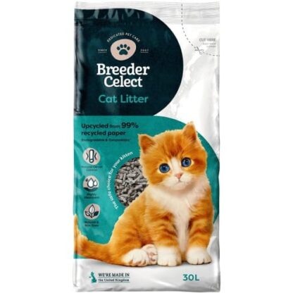 Breeder Celect Paper Non Clumping Cat Litter (30 Litre)