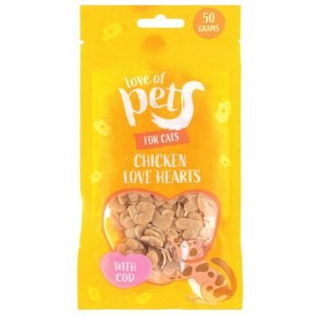 Chicken & Cod Love Heart Cat Treats (50g)