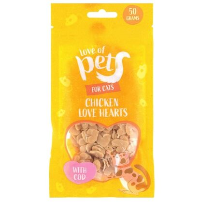 Chicken & Cod Love Heart Cat Treats (50g)