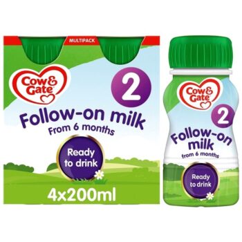 Cow & Gate Follow On Baby Milk Formula Liquid 2 Multipack (4 x 200ml)