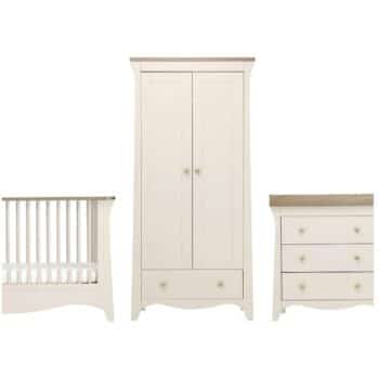 CuddleCo Clara 3 Piece Nursery Furniture Set Cashmere & Ash