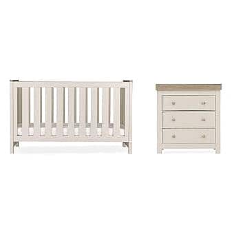 Cuddleco Luna 2 Piece Nursery Furniture Set Cashmere & Ash