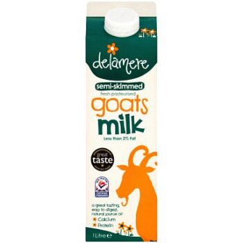 Delamere Dairy Semi Skimmed Goats Milk (1 Litre)