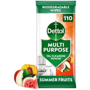 Dettol Antibacterial Multi Purpose Cleaning Wipes Summerfruits