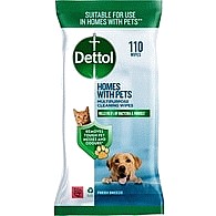 Dettol Home With Pets Multipurpose Cleaning Wipes (110)