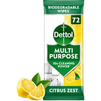Dettol Multi Purpose Wipes Citrus Zest 72
