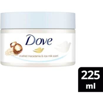 Dove Macadamia & Rice Milk Body Scrub (225ml)