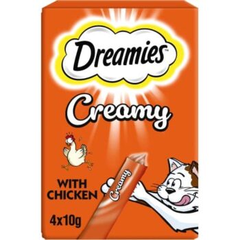 Dreamies Creamy Adult Cat And Kitten Treats With Tasty Chicken