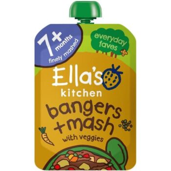 Ella's Kitchen Organic Bangers & Mash Baby Food Pouch 7+ Months with Veggies Stage 2 (130g)