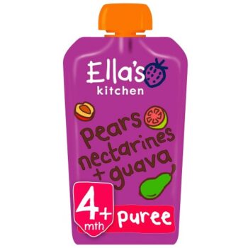 Ella's Kitchen Organic Pears Nectarines Guava Baby Food Pouch (120g)