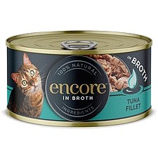 Encore Wet Adult Cat Food Tuna Fillet In Broth Tins (16 x 70g)
