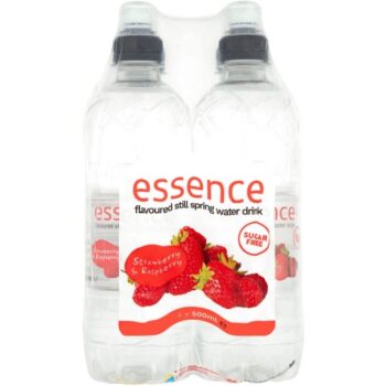 Essence Strawberry & Raspberry Flavoured Still Spring Water Drink (4 x 500ml)