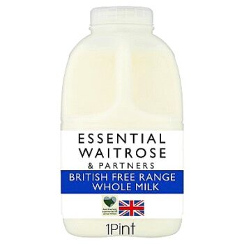 Essential British Free Range Whole Milk (1pt, 568ml)
