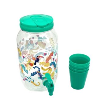 F&F Home Solaris drink dispenser with cups