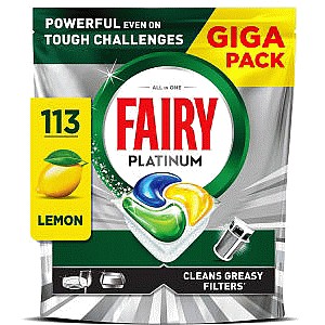 Fairy Platinum Dishwasher Tablets Lemon 113 Capsules