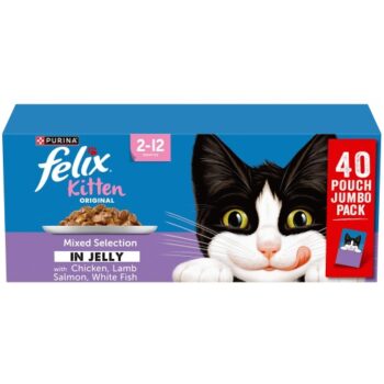 Felix Original Kitten Mixed Selection in Jelly Wet Cat Food (40 x 85g)