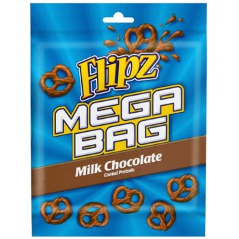 Flipz Mega Bag Milk Chocolate Coated Pretzel Snacks (150g)
