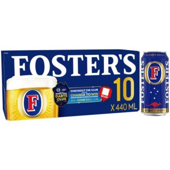 Foster's Lager Beer Cans (10 x 440ml)