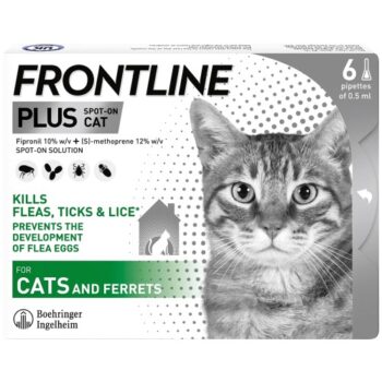 Frontline Plus Flea & Tick Treatment Spot-On Pipettes (6 x 0.5ml)