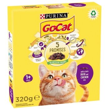 Go-Cat with Duck and Chicken Mix Dry Cat Food (320g)