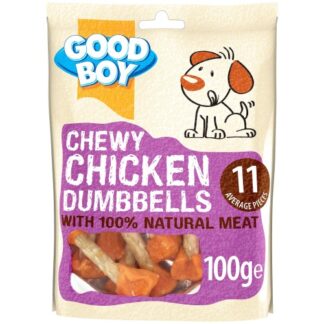 Good Boy Chewy Chicken Dumbbells Dog Treats (100g)